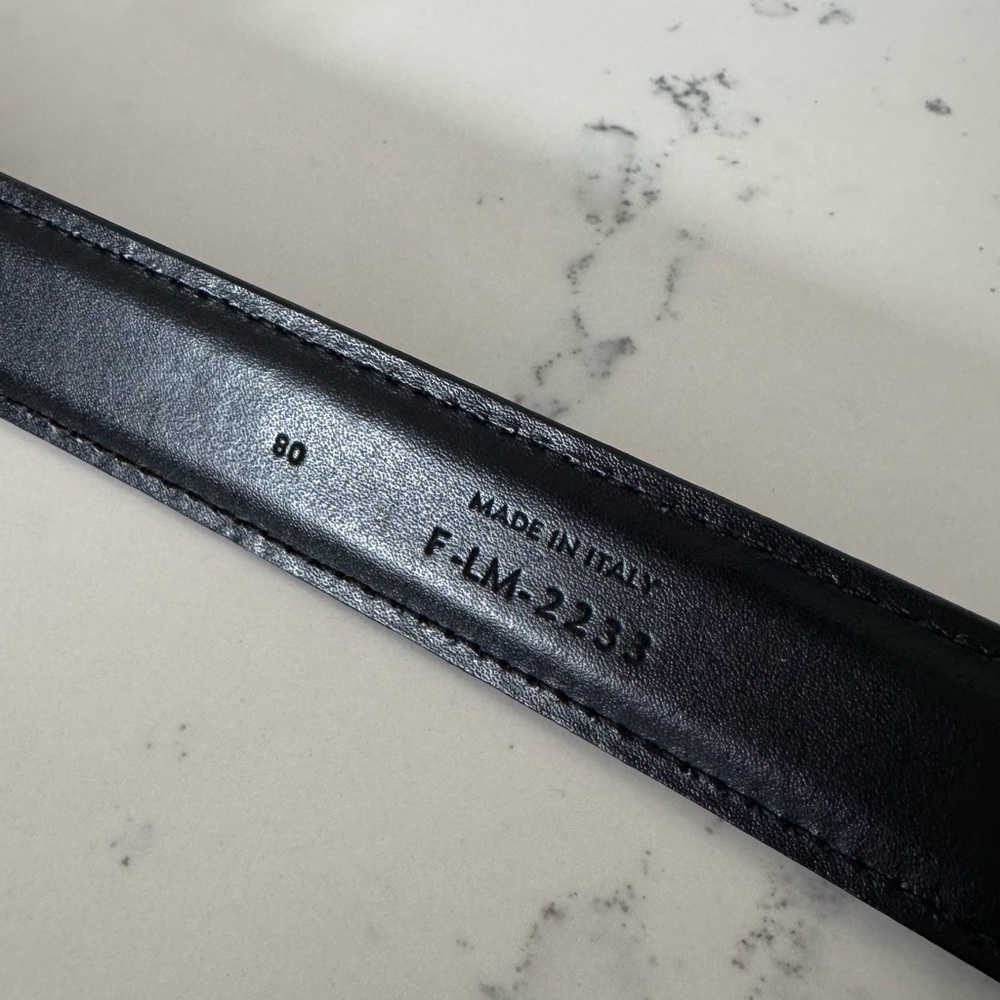 Celine Triomphe Patent Leather Belt | Black| Size 80 - Picture 8 of 12